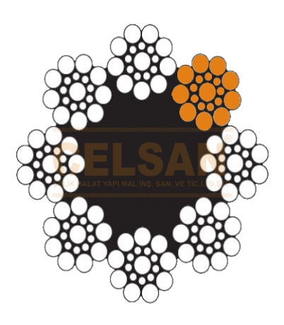  8 x 19S+Lif Özlü Asansör Halatı